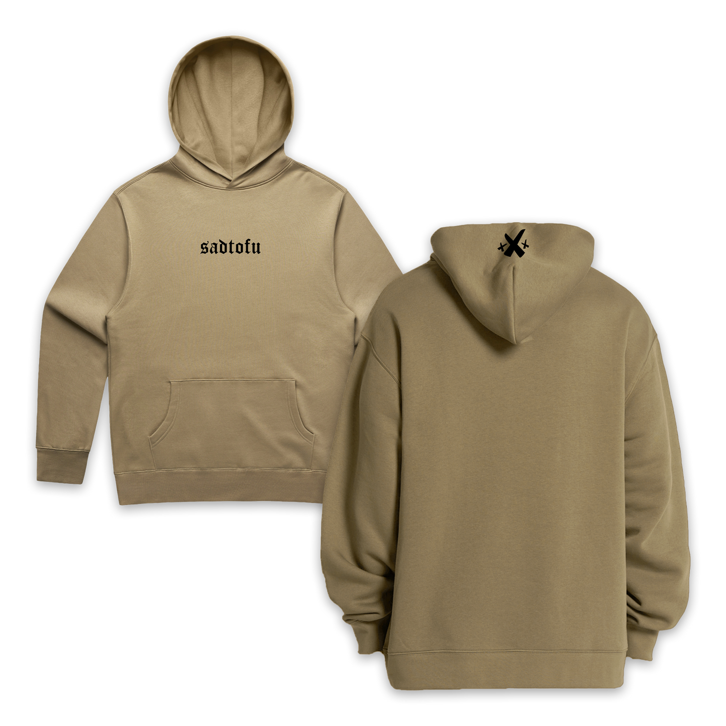 'Sad Tofu' Embroidered Hoodie